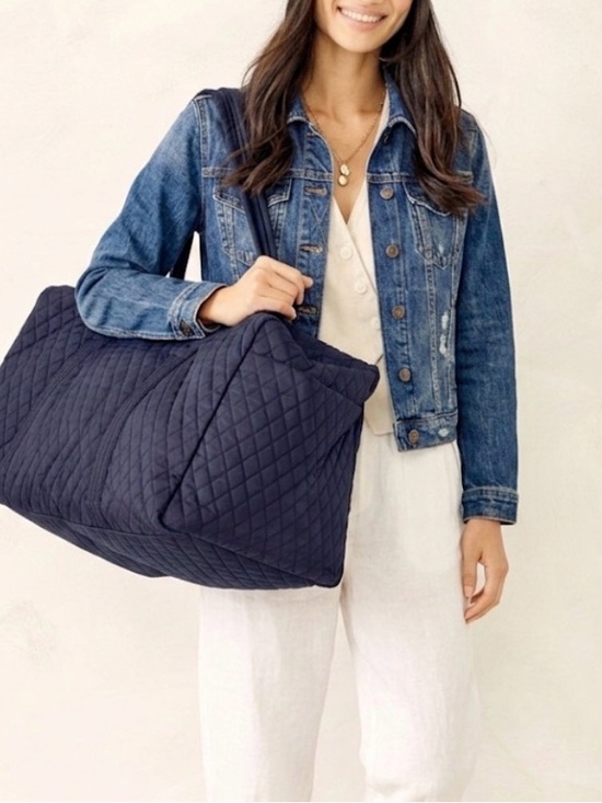 Vera Bradley Handbags - Vera Bradley - new‎ women’s large duffel, navy blue bag handle strap